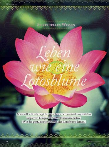 VISIONEN 9/2017 Leben wie eine Lotusblume